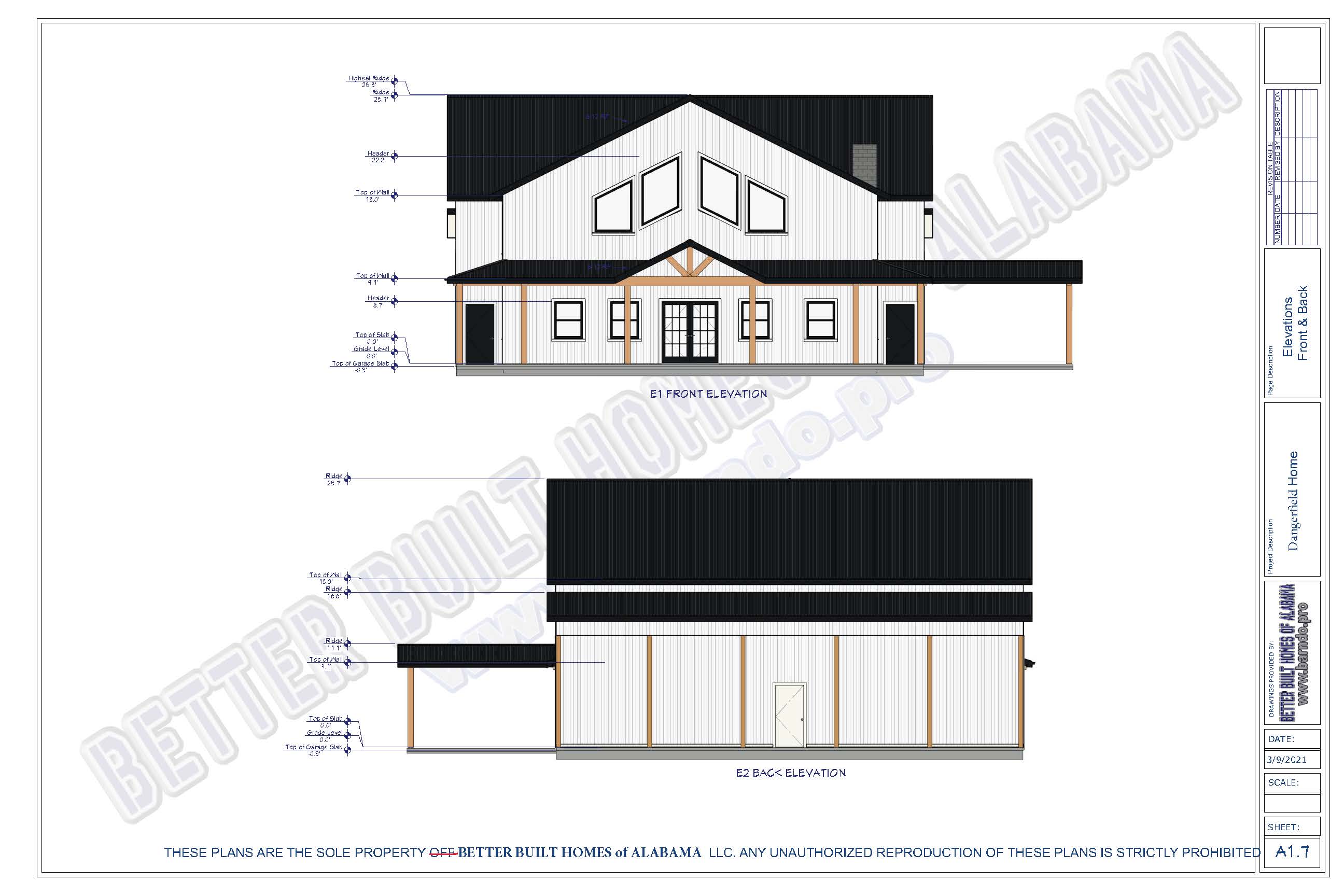 DANGERFIELD SHOPHOUSE BARNDOMINIUM Floorplans by Better Built Homes